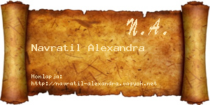 Navratil Alexandra névjegykártya